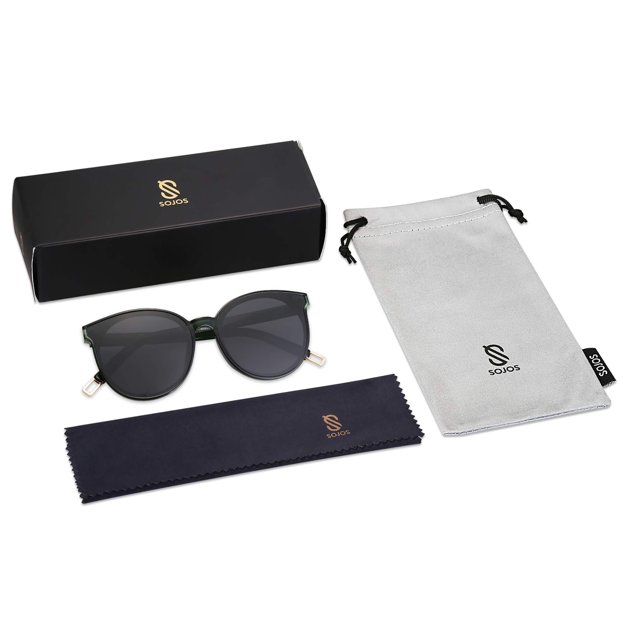 SOJOS Fashion Round Sunglasses for Women Men Oversized Vintage Shades SJ2057 - Image 6