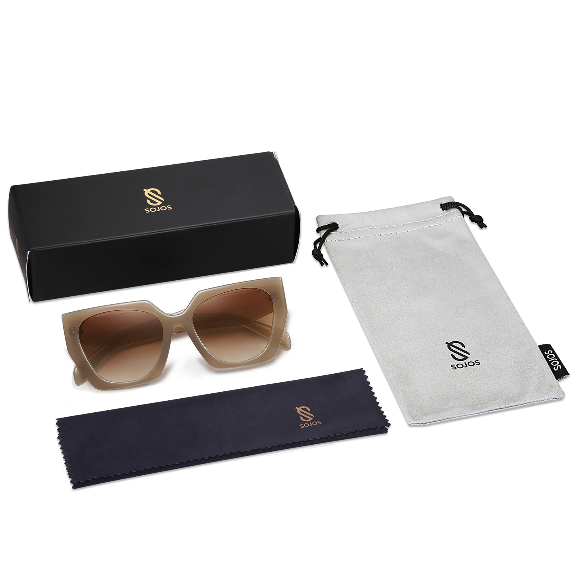 SOJOS Large Oversized Polarized Sunglasses for Women, Big Designer Womens Trendy Square Shades SJ2205 - Image 5