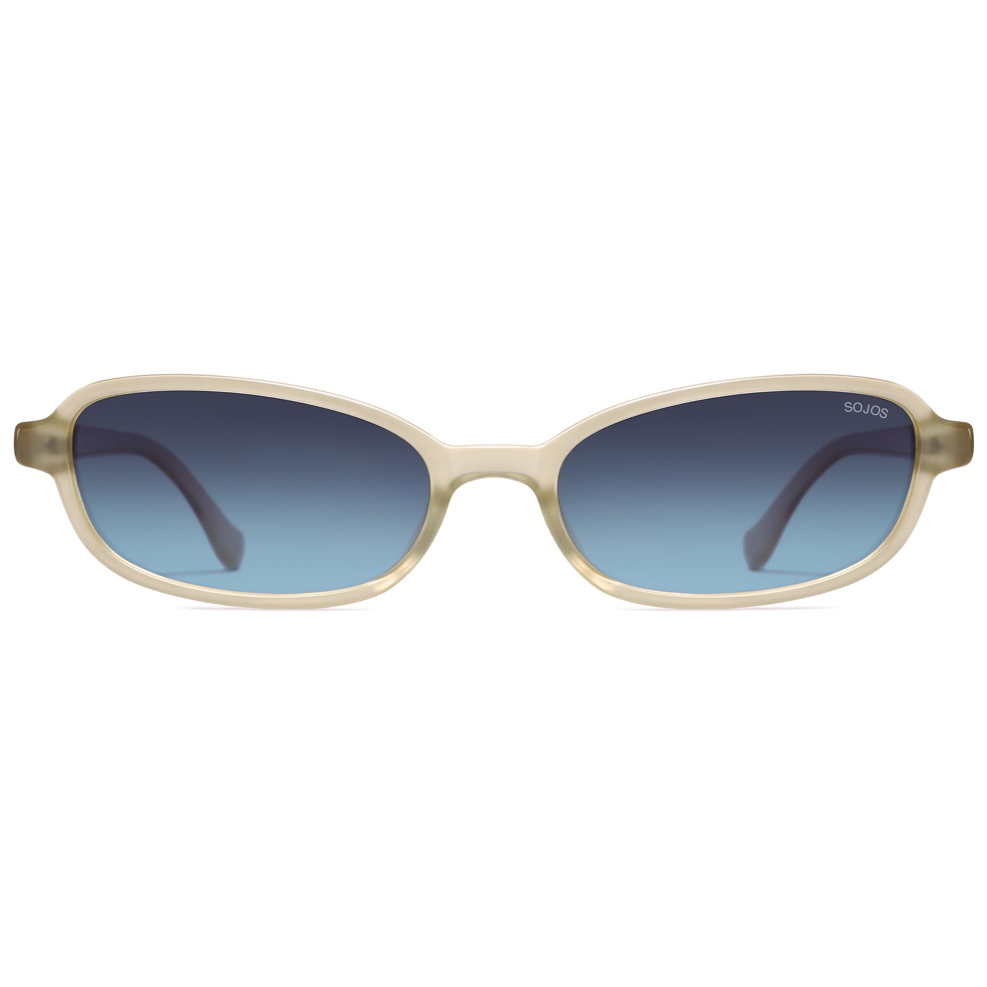 SOJOS Ocean Collection Rectangle Polarized Sunglasses Women Men Retro Lightweight Narrow Trendy Cat Eye Sunnies, Apex - Image 3