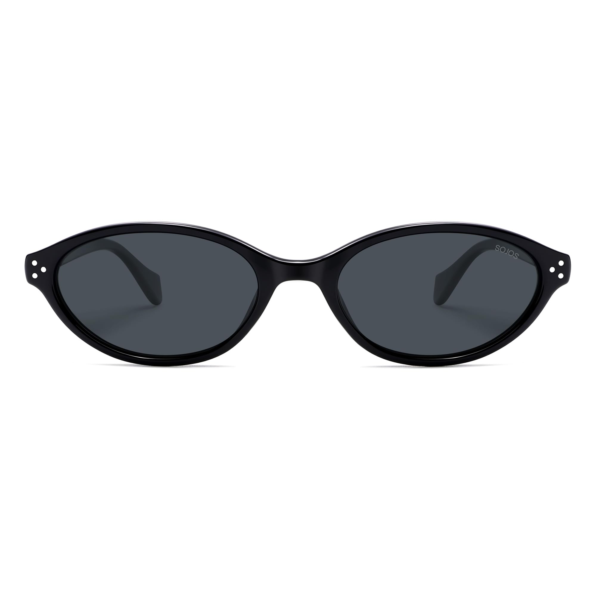 SOJOS Ocean Collection Retro Oval Polarized Sunglasses for Women Men Lightweight Narrow Shades, Stellar - Image 3