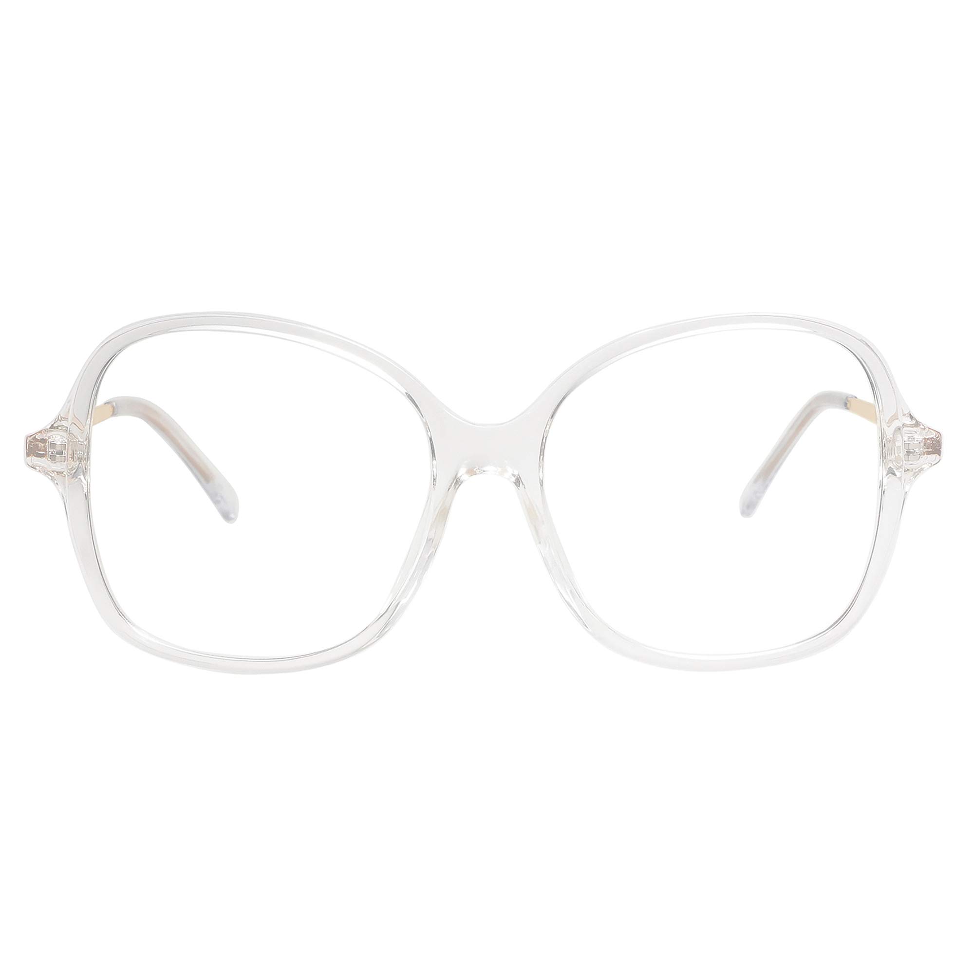 SOJOS Oversized Square Blue Light Blocking Glasses for Woman Big Frame TR90 Clear Lens Eyeglasses SJ5097 - Image 4
