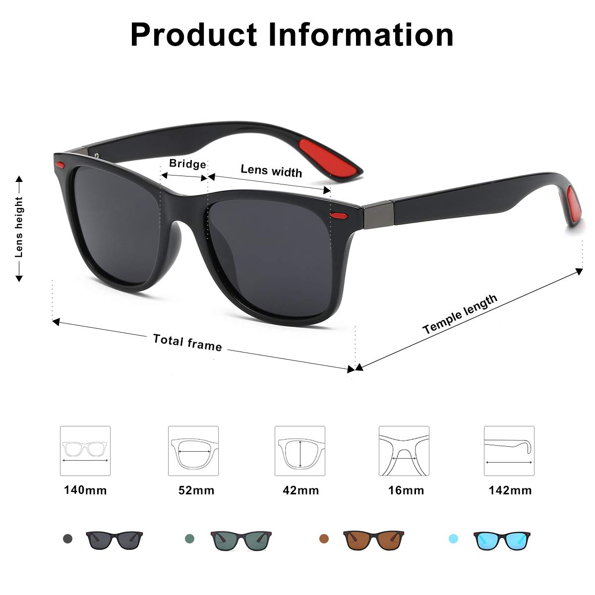 SOJOS Polarized Sports TR90 Sunglasses for Running Cycling Fishing Golf Driving SJ2101 - Image 4