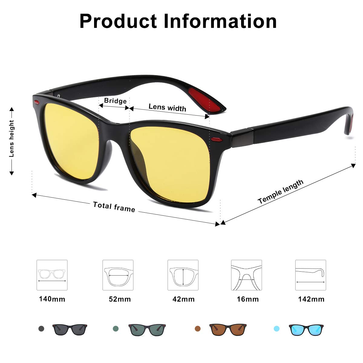 SOJOS Polarized Sports TR90 Sunglasses for Running Cycling Fishing Golf Driving SJ2101 - Image 4