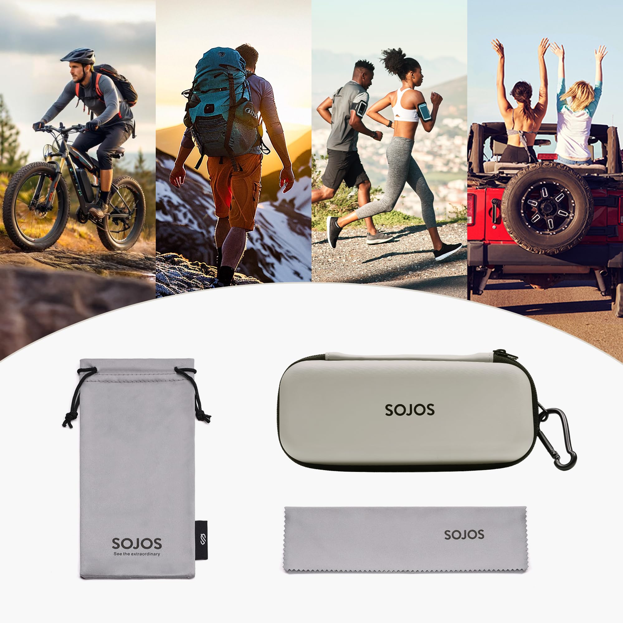 SOJOS Polarized Square Sunglasses TR90 Lightweight Unisex Women Men, Trendy Classic Design UV Protection - Image 7