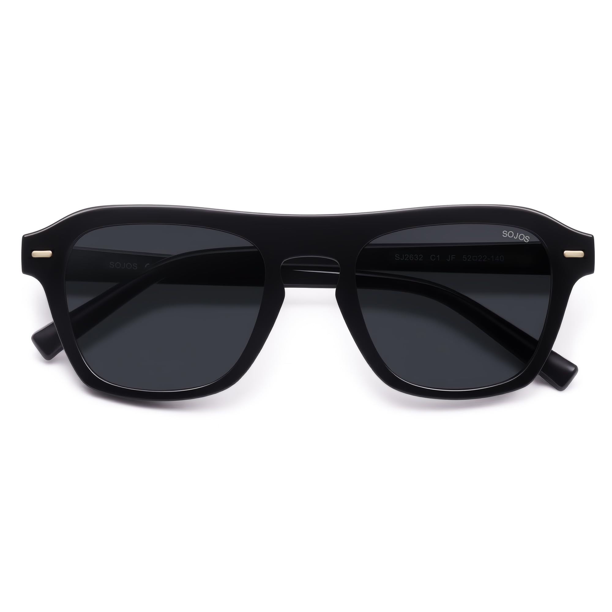 SOJOS Retro Aviator Polarized Sunglasses for Men Women Vintage Square Mens Shades SJ2632 - Image 4