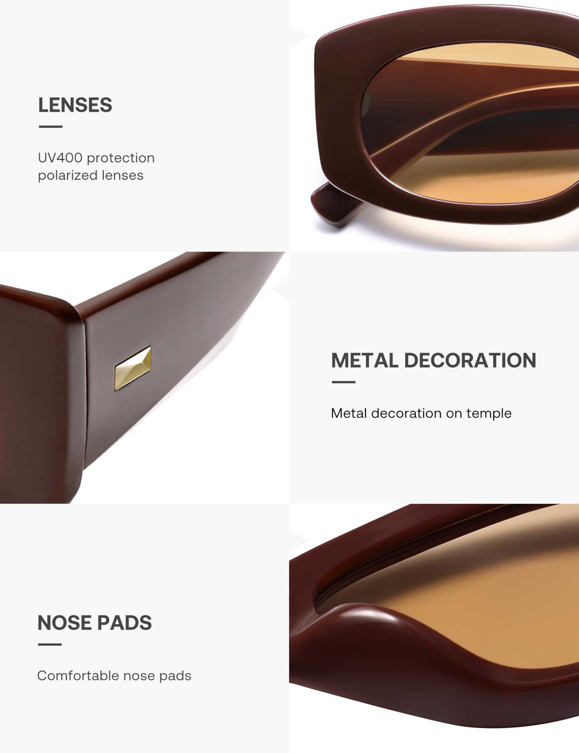 SOJOS Retro Oval Polarized Sunglasses Womens Trendy Sun Glasses Vintage Shades UV400 SJ2386 - Image 5