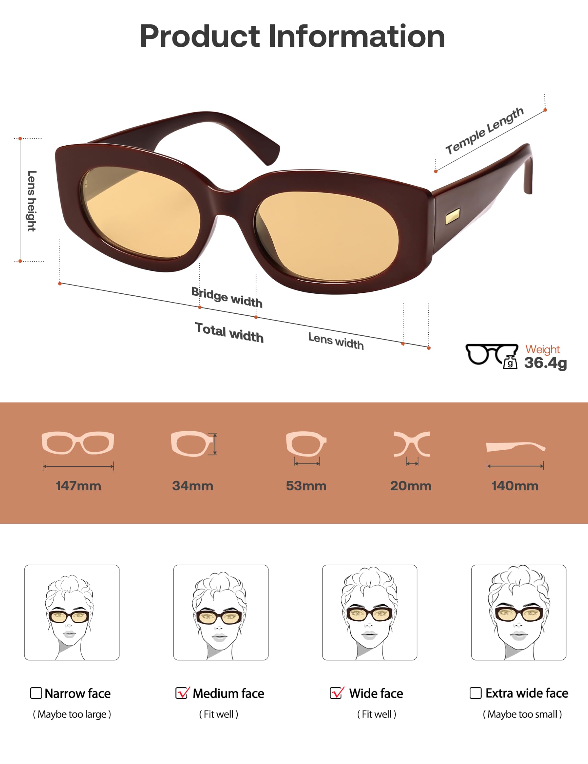 SOJOS Retro Oval Polarized Sunglasses Womens Trendy Sun Glasses Vintage Shades UV400 SJ2386 - Image 6