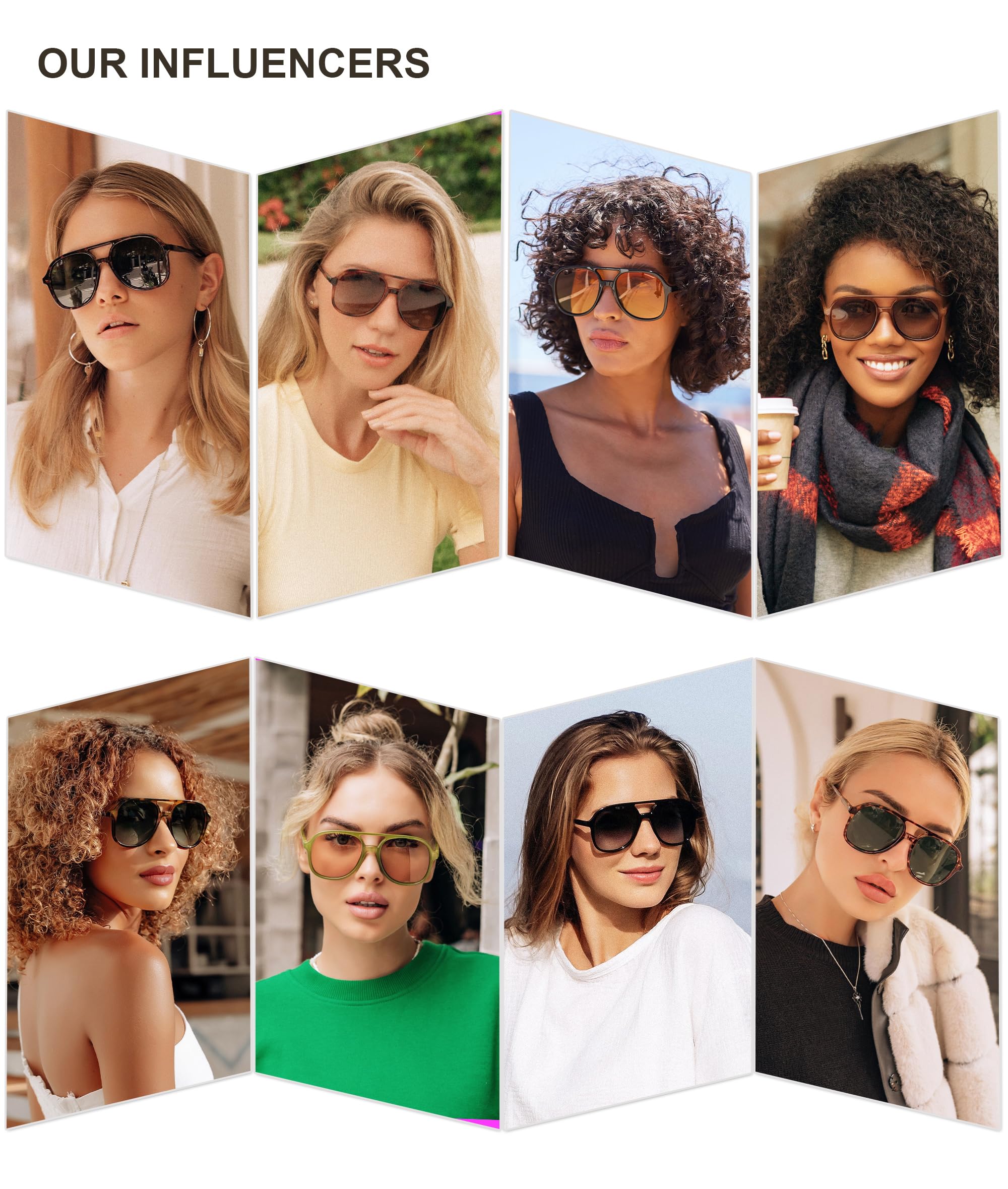 SOJOS Retro Polarized Aviator Sunglasses Womens Mens Classic 70s 80s Vintage Trendy Square Aviators SJ2174 - Image 3