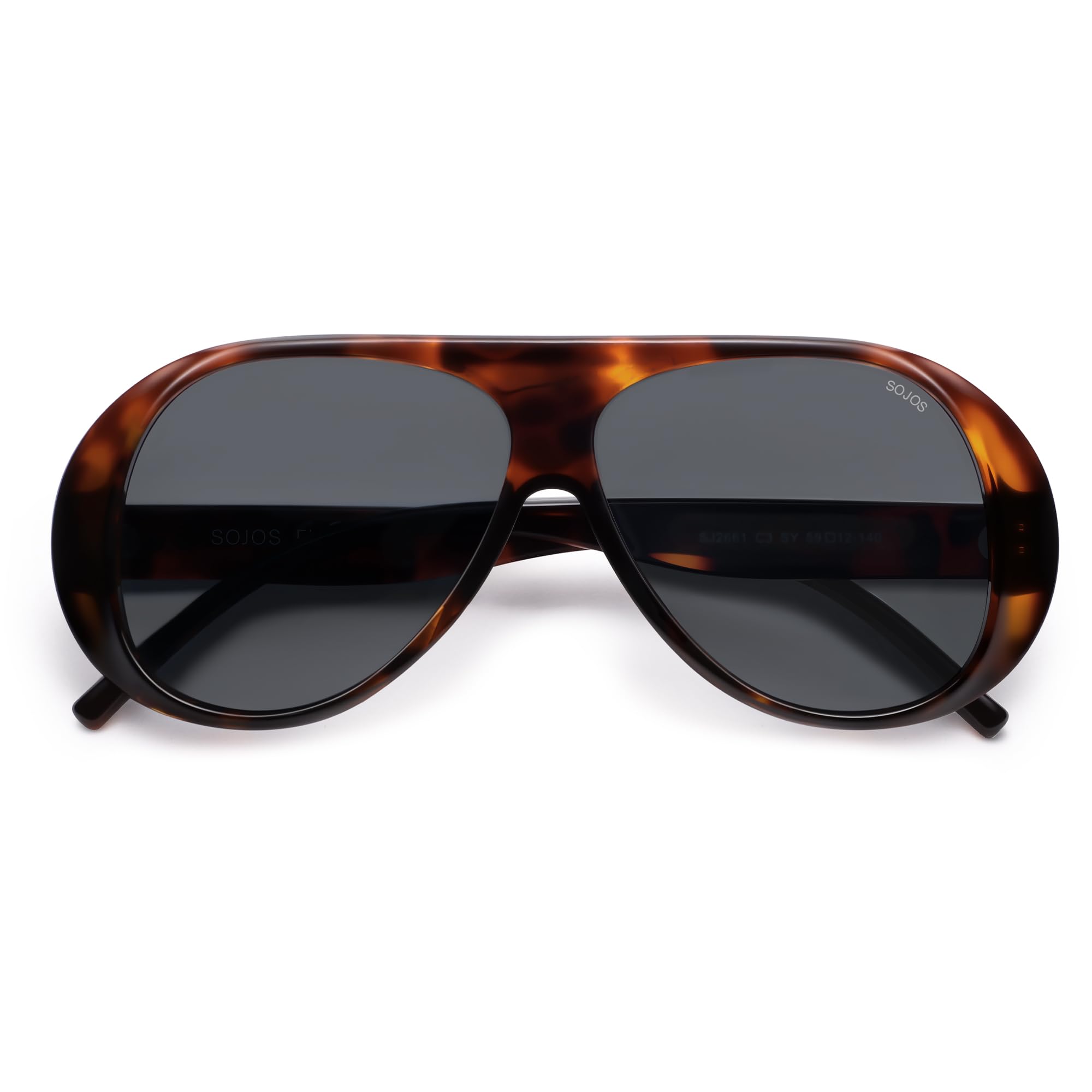 SOJOS Retro Polarized Oversized 90s Aviator Sunglasses Womens Men Trendy Vintage Square Shades SJ2661 - Image 4