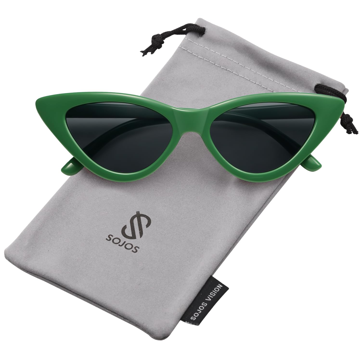 SOJOS Retro Vintage Narrow Cat Eye Sunglasses for Women Clout Goggles Plastic Frame SJ2044 - Image 7