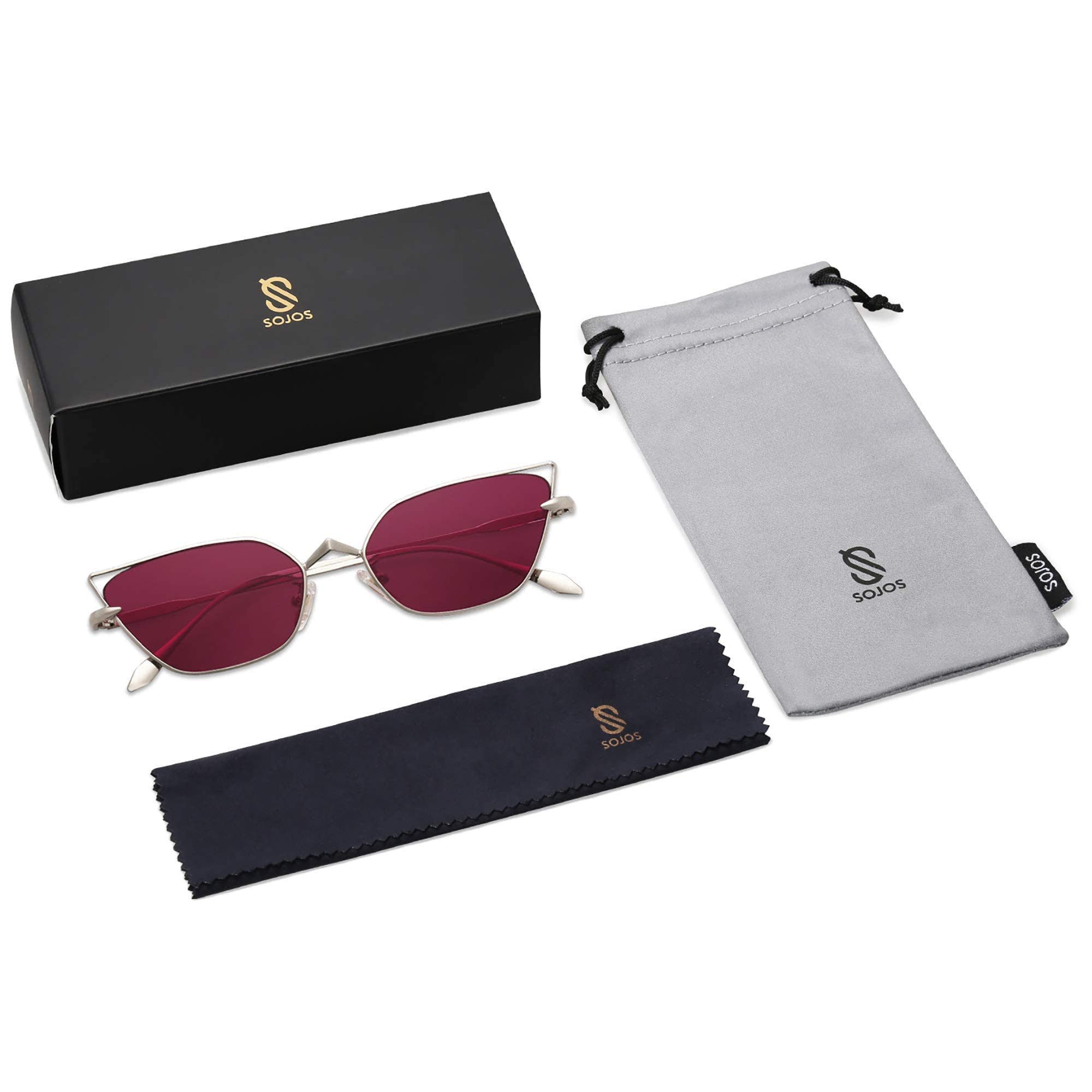 SOJOS Small Cateye Sunglasses Fashion Narrow Fun Designer Sun Glasses SJ1127A - Image 5