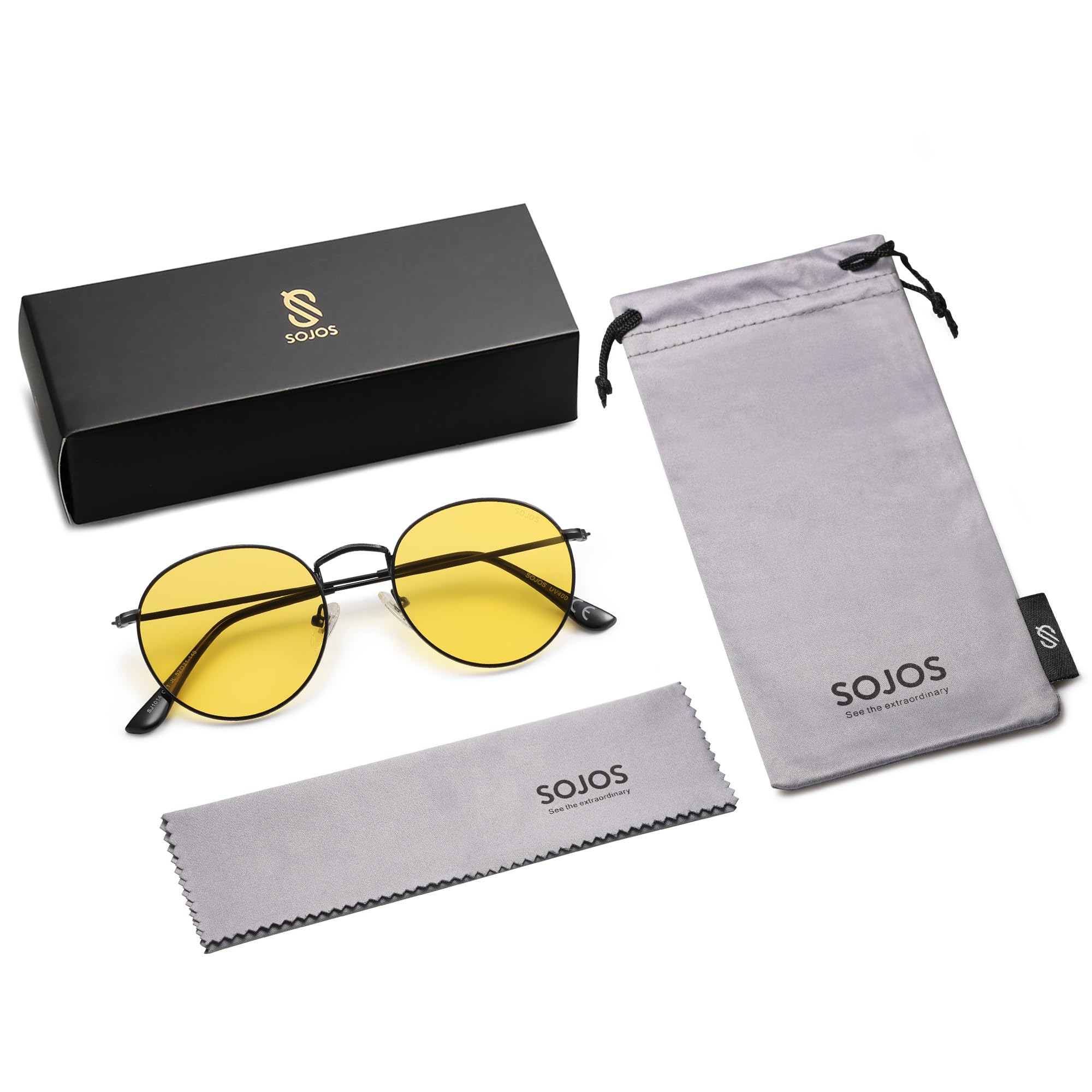 SOJOS Small Round Polarized Sunglasses for Women Men Classic Vintage Retro Shades UV400 SJ1014 - Image 7