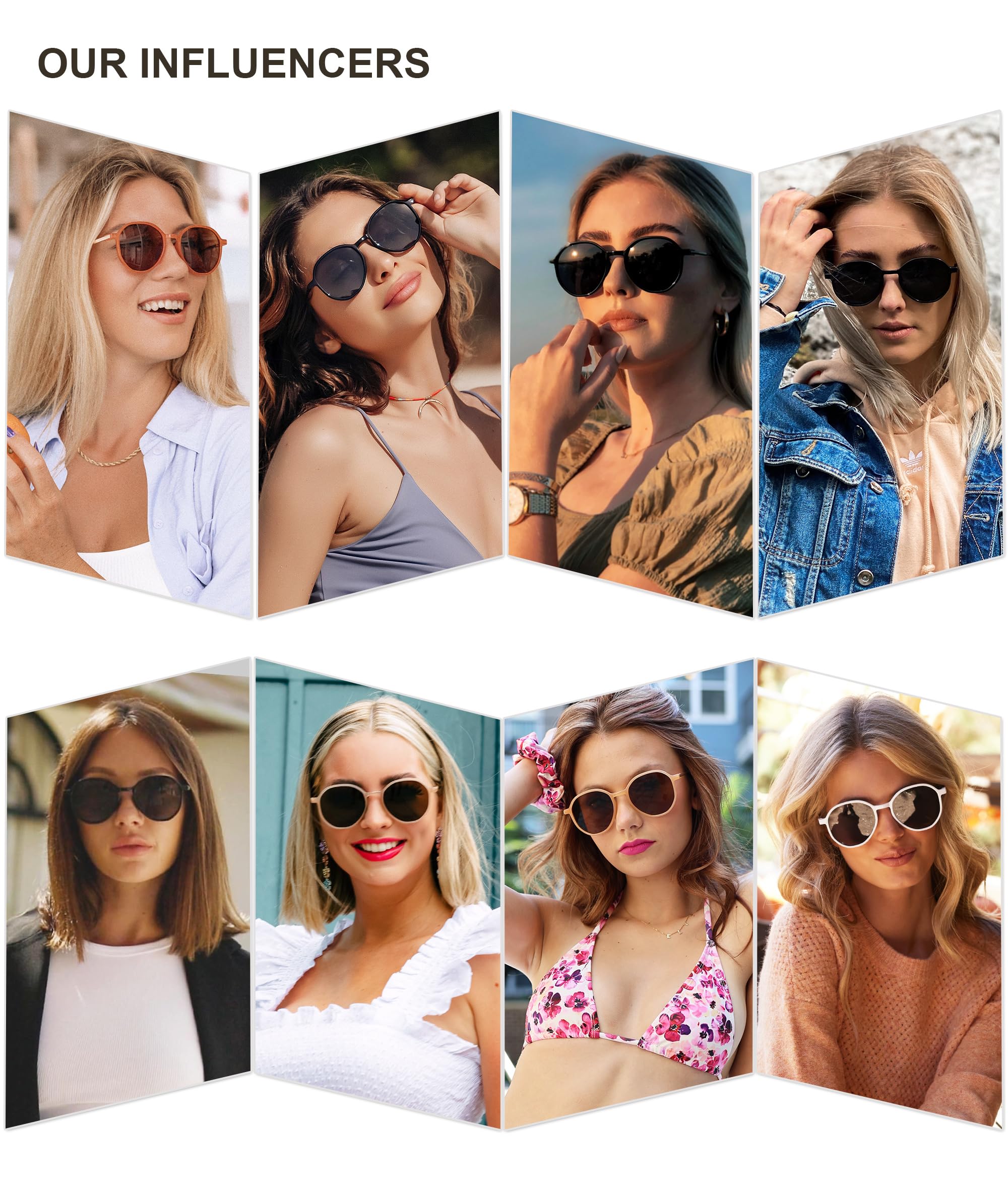 SOJOS Trendy Designer Hexagon Round Sunglasses for Women Fashion Big Shades Geometric Women Sunglasses SJ2181 - Image 3
