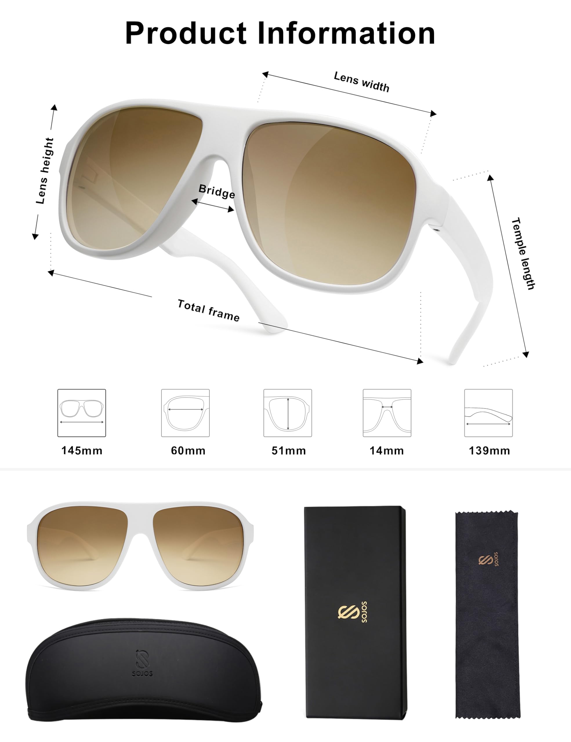 SOJOS Trendy Floating Polarized Aviator Sports Sunglasses for Women Men,Retro Shades for Fishing Surfing Boating SJ2336 - Image 5